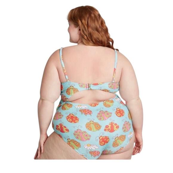 ModCloth x Marisol Muro NWT Whimsical Retro Chic Siena One-Piece Swimsuit Medium - Picture 14 of 15